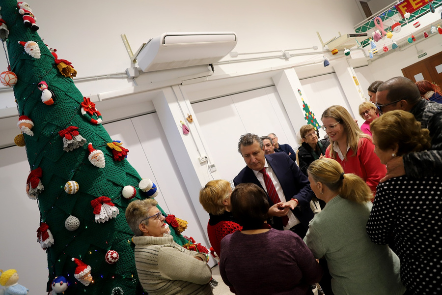 El taller crochet del CPA 20 de Julio realiza un espectacular belén y árbol de navidad