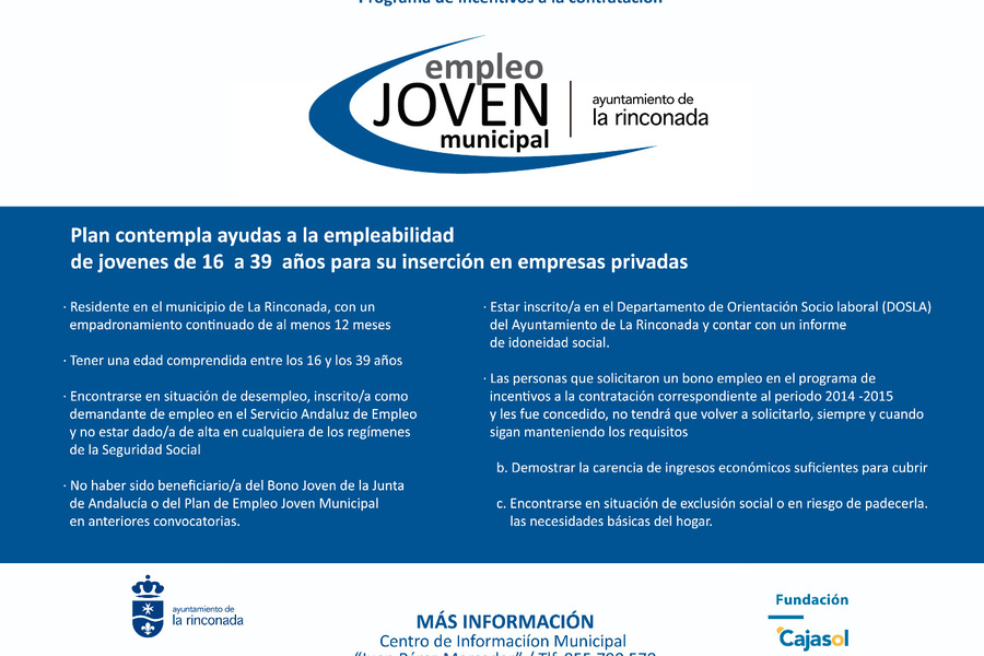 Nueva edición del Bono Joven Municipal