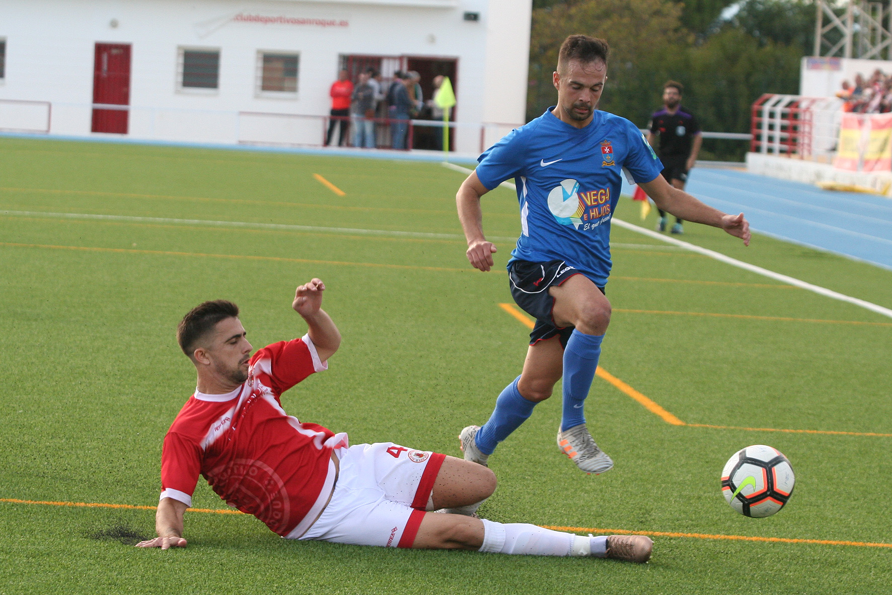 Imagen de Dani en el duelo de ida ante el San Roque (0-2)