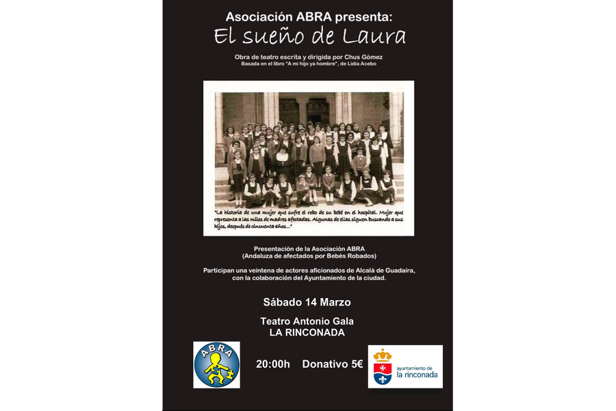 La Rinconada presenta ‘El sueño de Laura’, una obra de teatro sobre los bebés robados