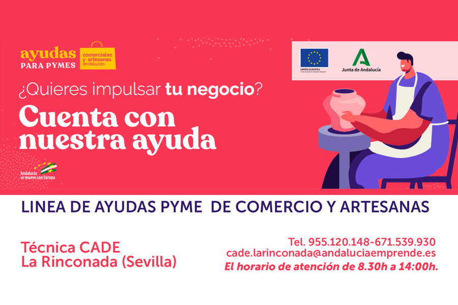El CADE de La Rinconada ofrece asesoramiento sobre las ayudas a pymes comerciales y artesanas