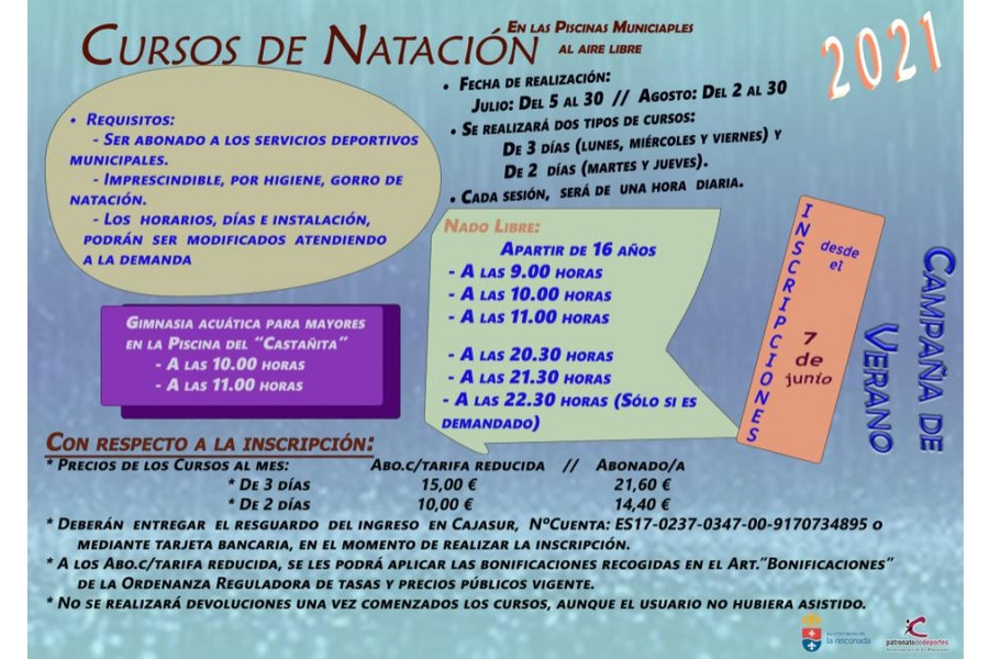 El 19 de junio abren las tres piscinas municipales