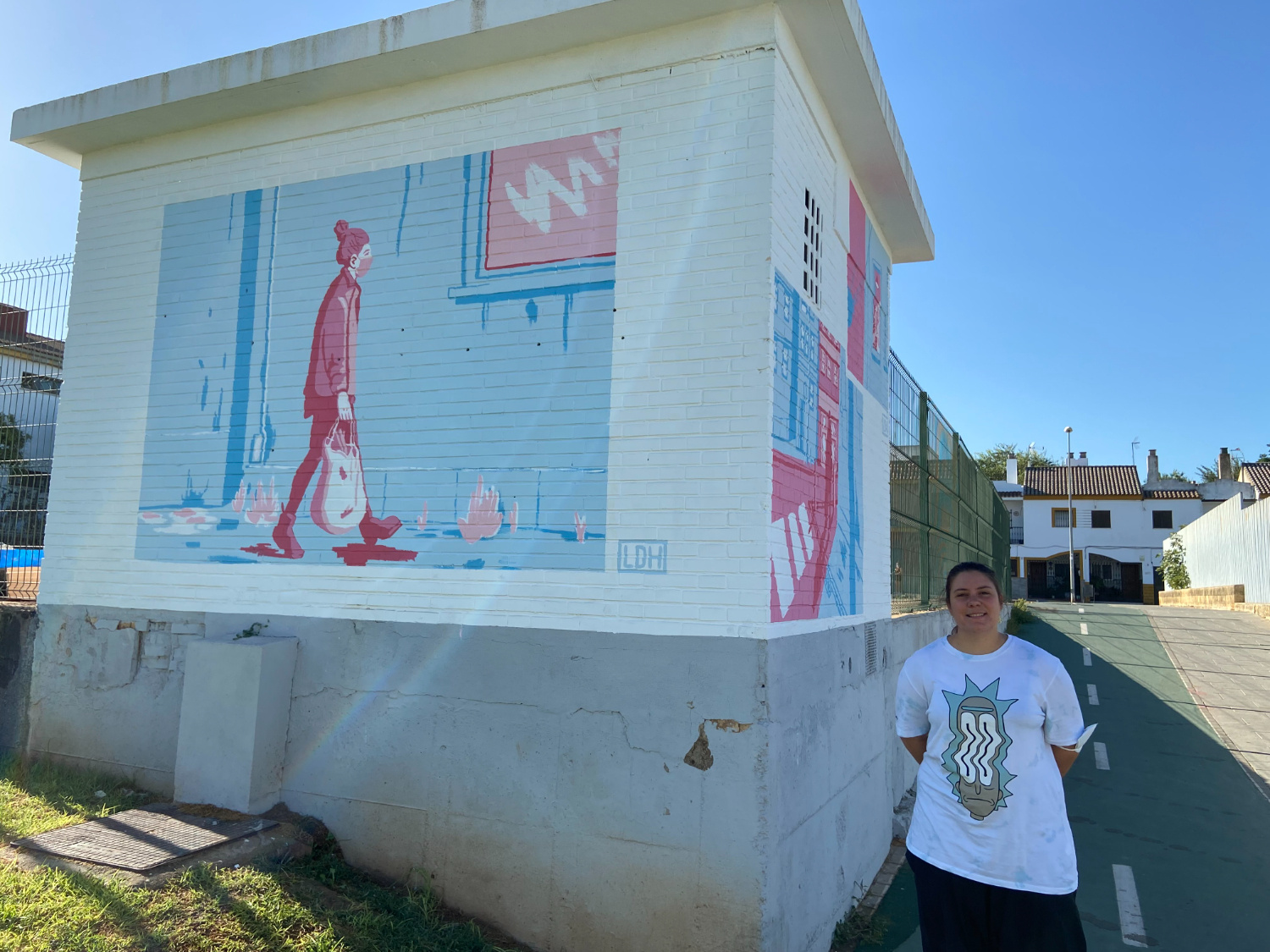 Laura Delgado Hens suma un nuevo mural al Museo de Arte Urbano de La Rinconada