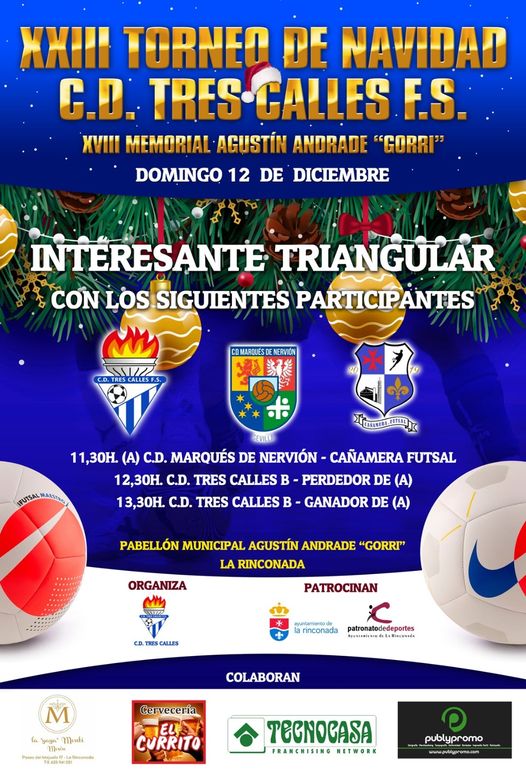 Cartel del XXIII Trofeo de Navidad del Tres Calles