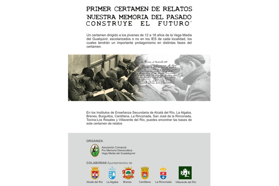 La asociación memorialista de la Vega del Guadalquivir convoca un concurso de relatos cortos entre el alumnado de institutos