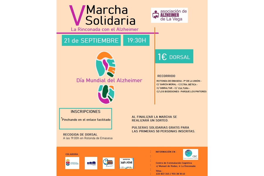 La V Marcha Solidaria La Rinconada con el Alzheimer vuelve a salir a la calle