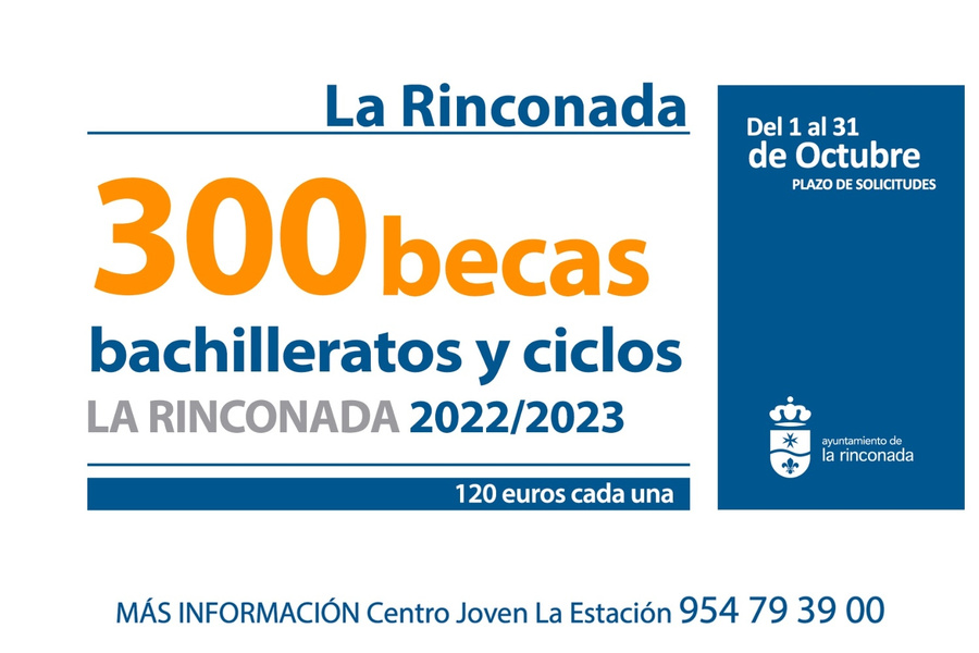 Se abre el plazo de solicitud de las becas municipales para Bachillerato y Ciclos Formativos