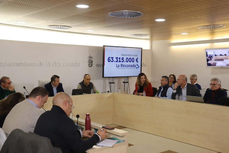 Techo histórico para los Presupuestos Generales 2023, 63,3 millones de euros para seguir impulsando a La Rinconada