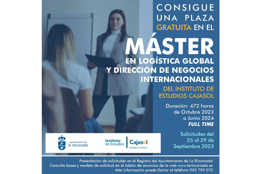 Ayuntamiento e Instituto de Estudios Cajasol firman convenio para otorgar becas íntegras de matrícula del Máster en Logística Global y Dirección de Negocios Internacionales