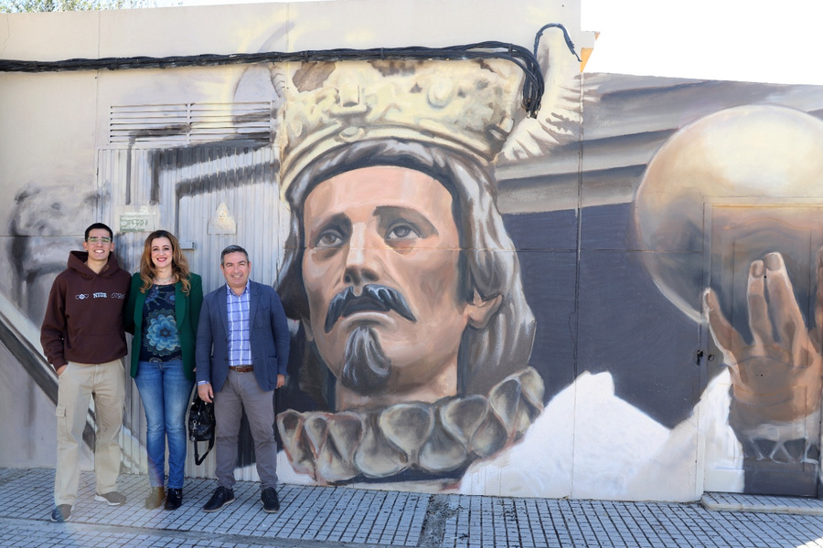 Un mural conmemora a Fernando El Santo por el 775 aniversario de su llegada al municipio
