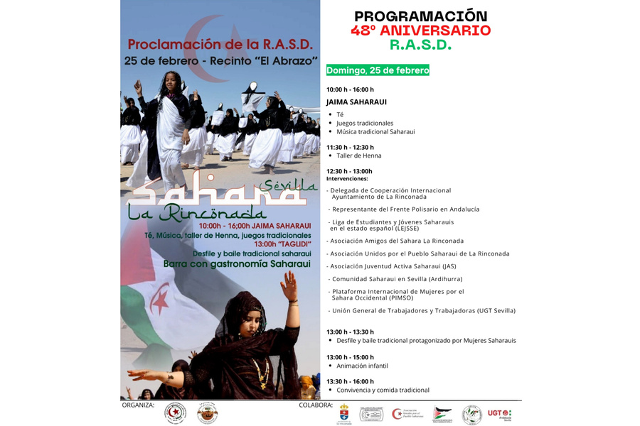 El Abrazo acoge la conmemoración del 48º aniversario de la proclamación de la República Árabe Saharaui Democrática