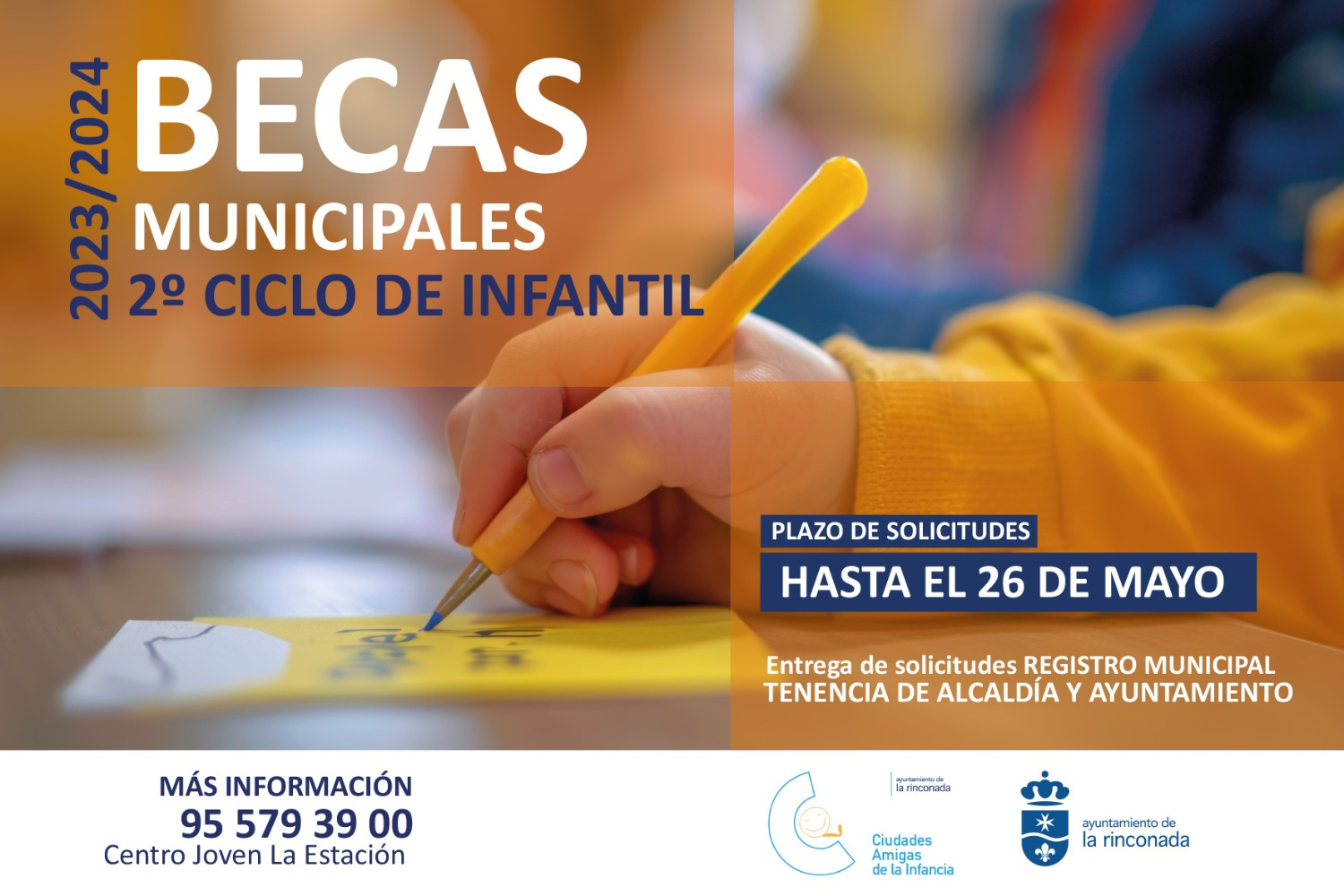 Abierto el plazo de solicitud de becas municipales de infantil