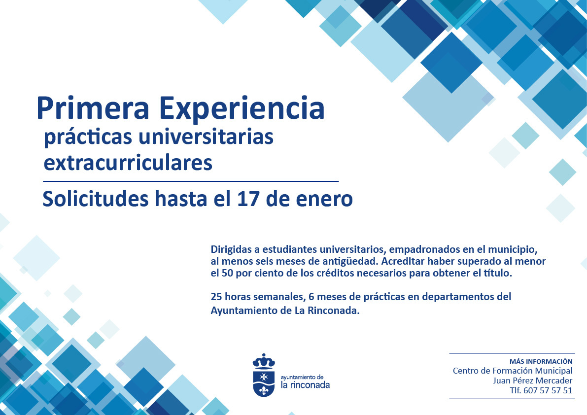 El área de Formación y Empleo abre plazo para solicitar Becas Primera Experiencia