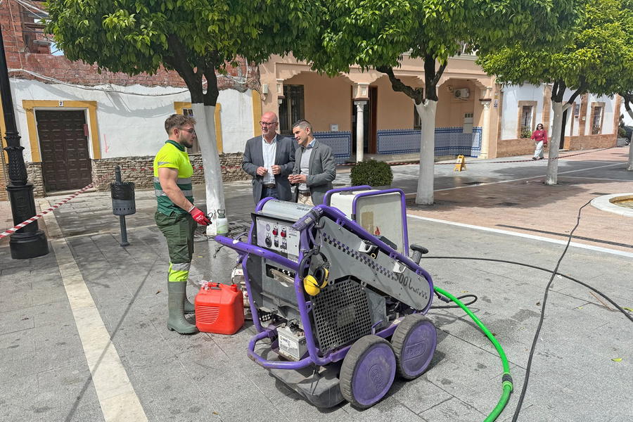 Dispositivo especial de limpieza para retirar la cera de las calles