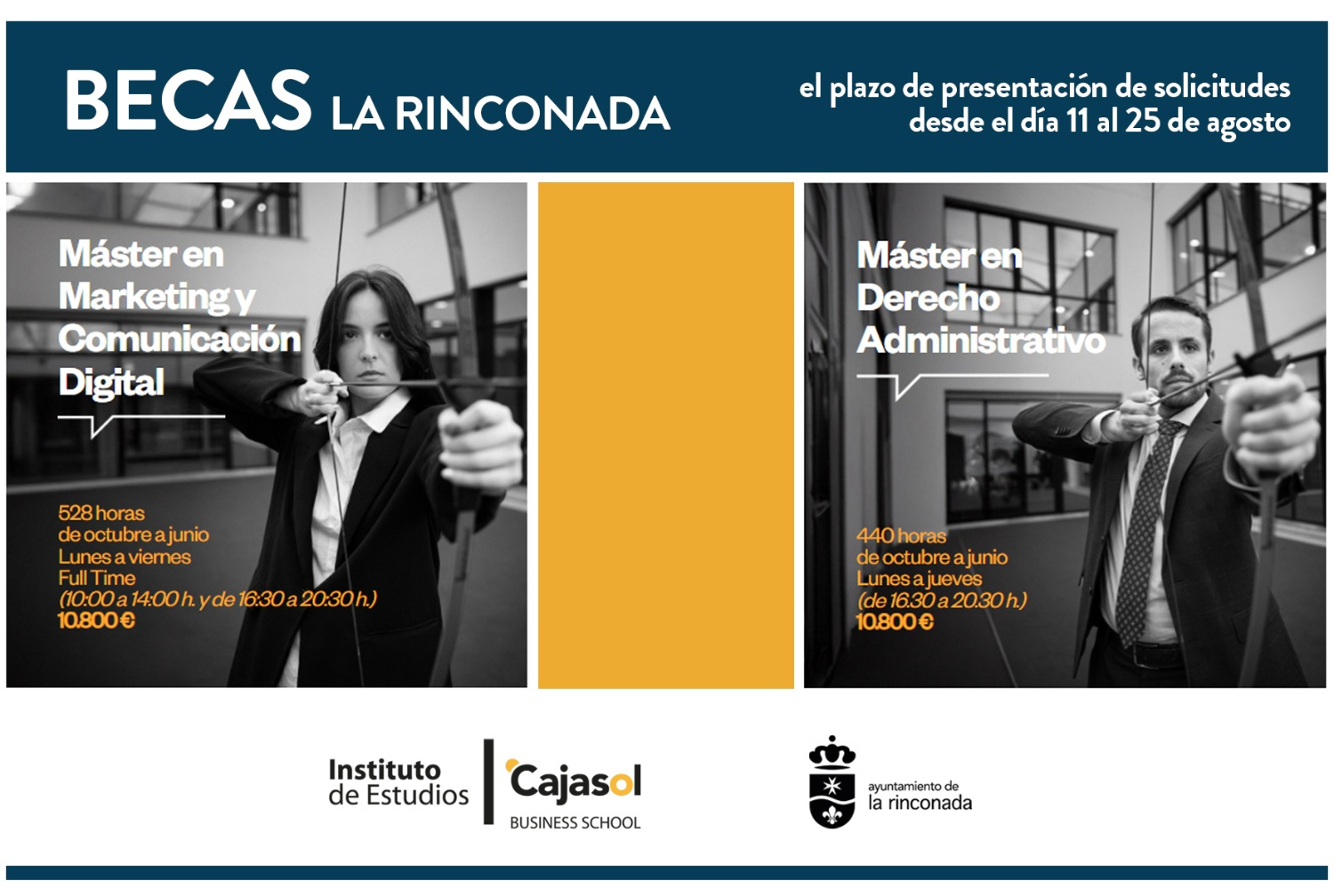 Becas íntegras de matrícula en dos másteres del Instituto Cajasol