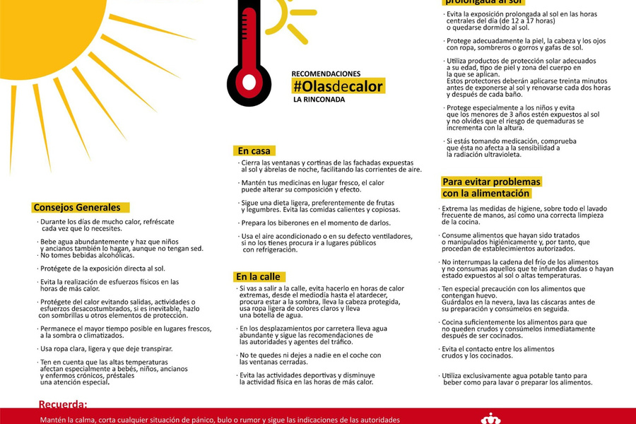 El Ayuntamiento insta a la ciudadanía a tomar precauciones ante la ola de calor extremo de esta semana