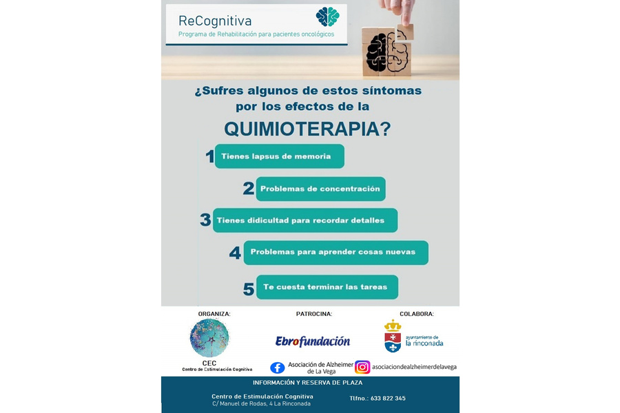 El Centro de Estimulación Cognitiva de La Rinconada impulsa la rehabilitación contra los efectos de la quimioterapia