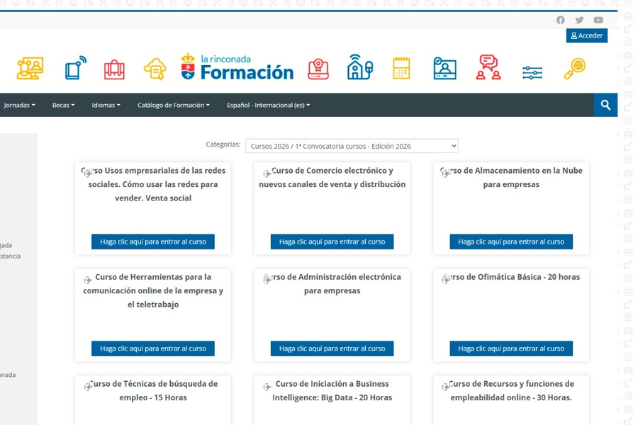 Abierto el plazo para nuevos cursos en la plataforma gratuita online del Ayuntamiento