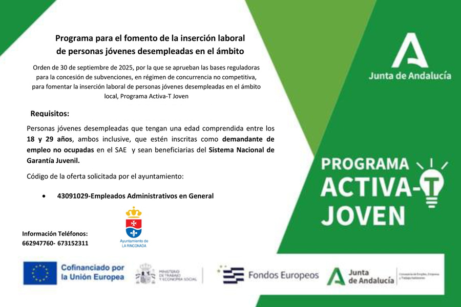 Programa Activa-T Joven Ayuntamiento de La Rinconada