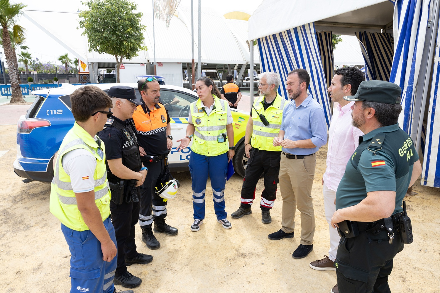 La Rinconada da un paso más en seguridad con un simulacro de emergencias para la feria de El Abrazo