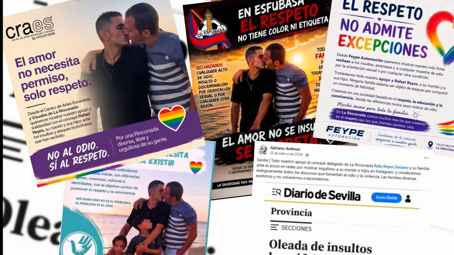 La Rinconada se une contra la agresión homófoba por Redes Sociales a un concejal